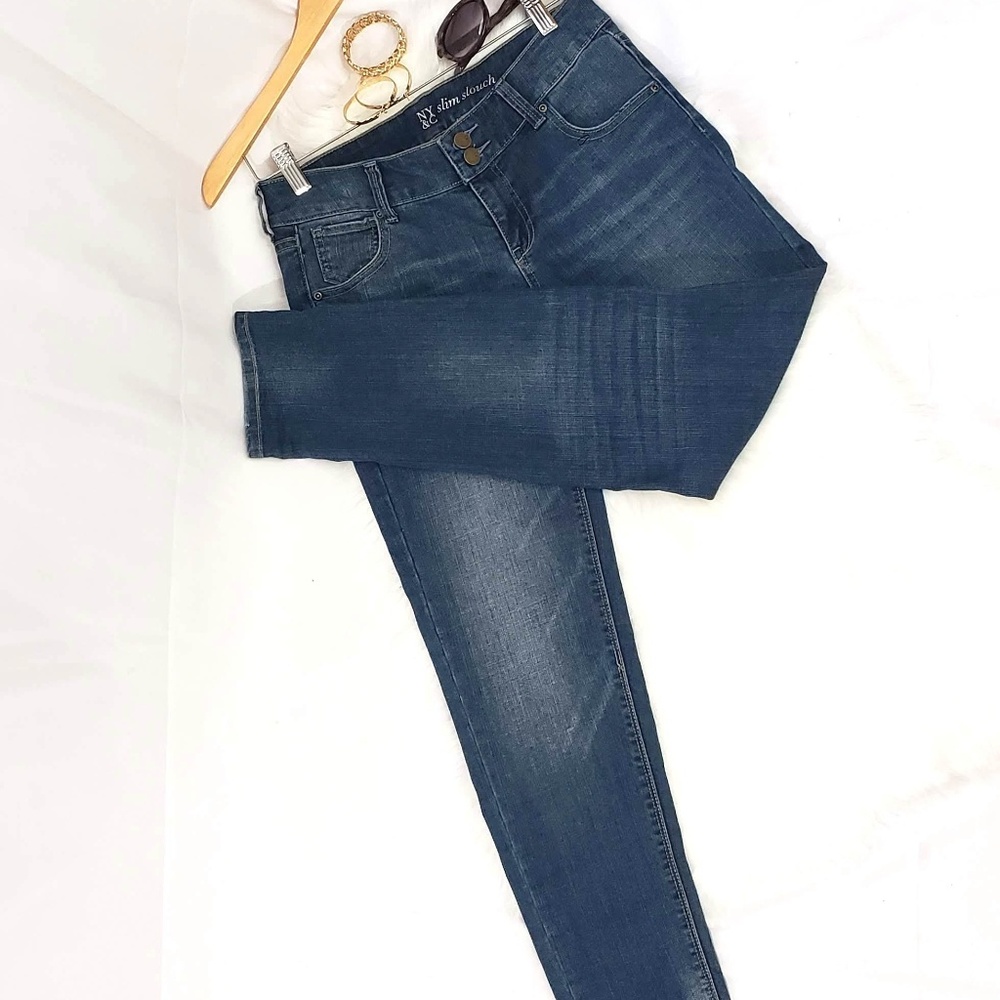 NY&C Slim Slouch Long Jeans - Size: 2